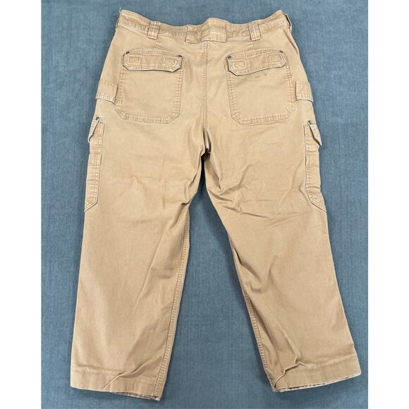 Duluth Flex Fire Hose Cargo Pants Mens 42x32 Brown Workwear Utility Pockets - Picture 9 of 11
